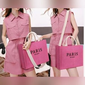 Stylish Large Tote Woven Bag Top-handle Shoulder Crossbody